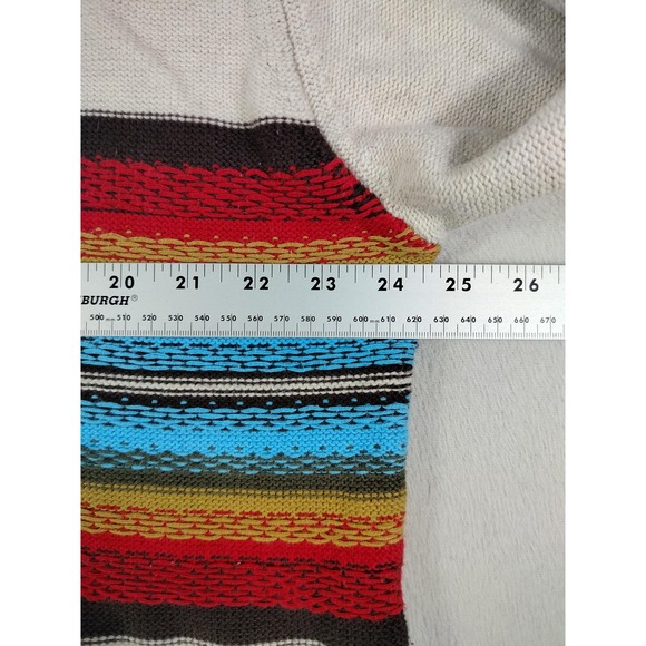 Jeff Staple Pigeon Sweater Mens 2XL Beige Hooded Striped Knit Casual Streetwear - Picture 13 of 14